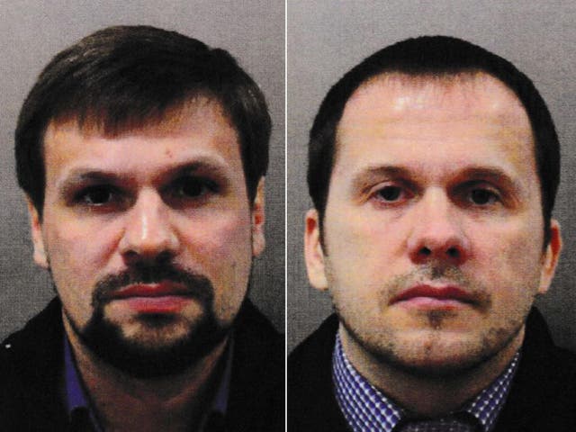 Suspects Ruslan Boshirov and Alexander Petrov, Russian nationals, approximately 40 anos, who travelled on a Russian passport. It is likely that they were travelling under aliases and that these are not their real names