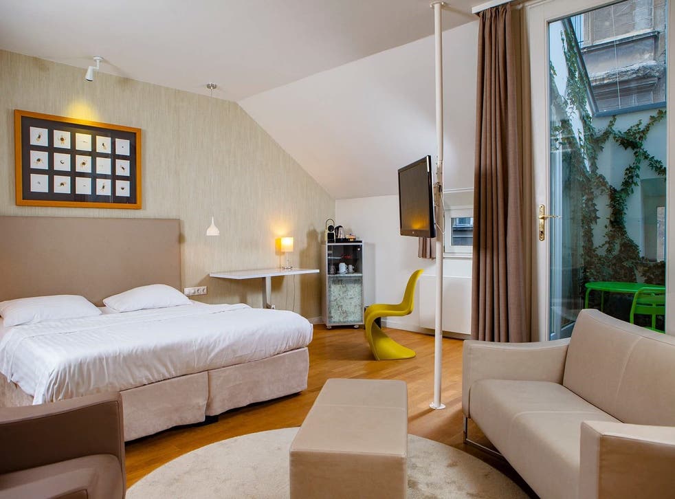 A junior suite at Casati Budapest Hotel