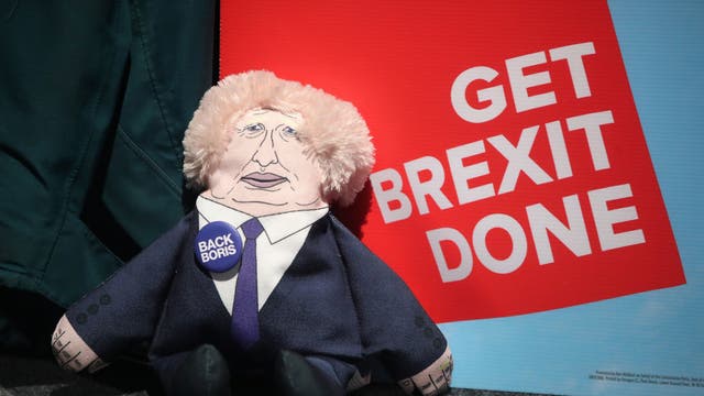 A Boris Johnson doll for sale at the Conservative Party Conference in Manchester on 29 septembre