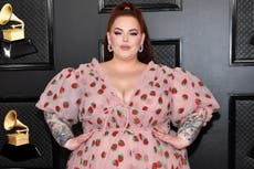 Tess Holliday says 'society hates fat people' after reaction to viral strawberry dress