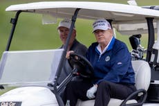 Trump under fire for using presidential seal and office to promote golf course