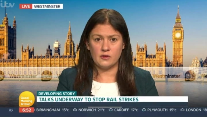 Rail strikes: Lisa Nandy says Labour supports rail workers