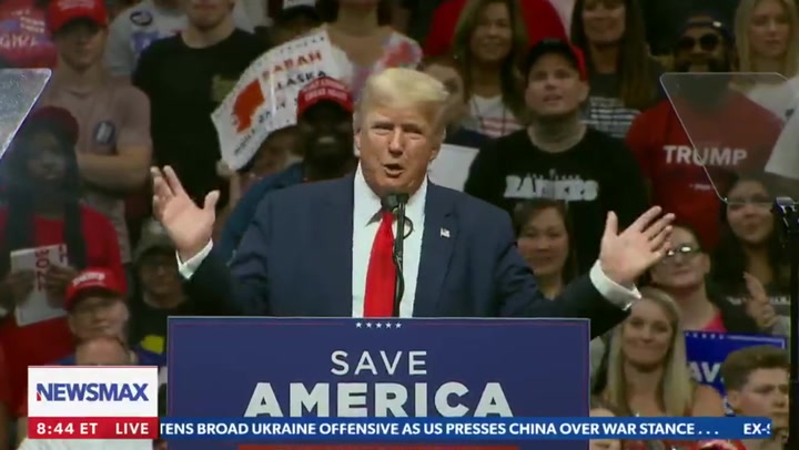 Trump refuses to say the word ‘vaccine’ when talking about Covid-19 during rally