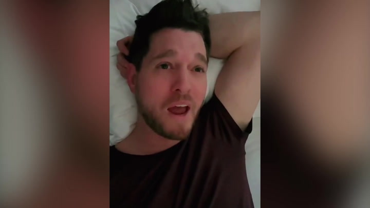 Michael Buble mocks people who say he should only come out at Christmas