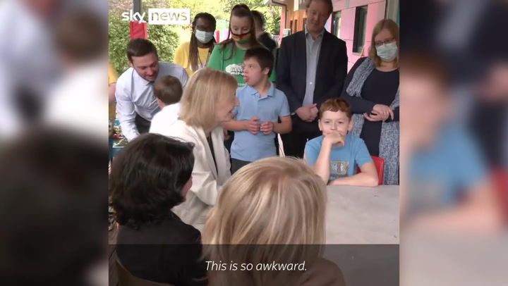 Liz Truss told school visit is ‘so awkward’ by child
