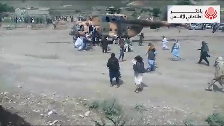 Rescue helicopter lands in Afghanistan after 6.1 magnitude earthquake