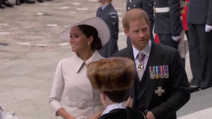 Prince Harry and Meghan Markle attend thanksgiving service at St Paul’s