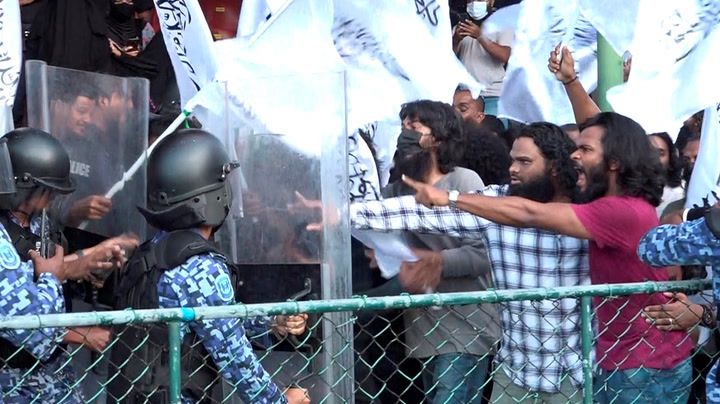 Yoga Day: Protesters disrupt celebration at Maldives national stadium