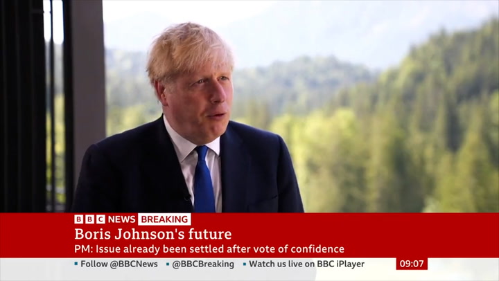 Boris Johnson says he is 'not worried' by MPs plotting against him while at G7