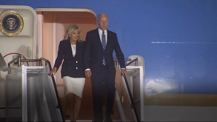 Biden touches down in Cornwall for G7 summit