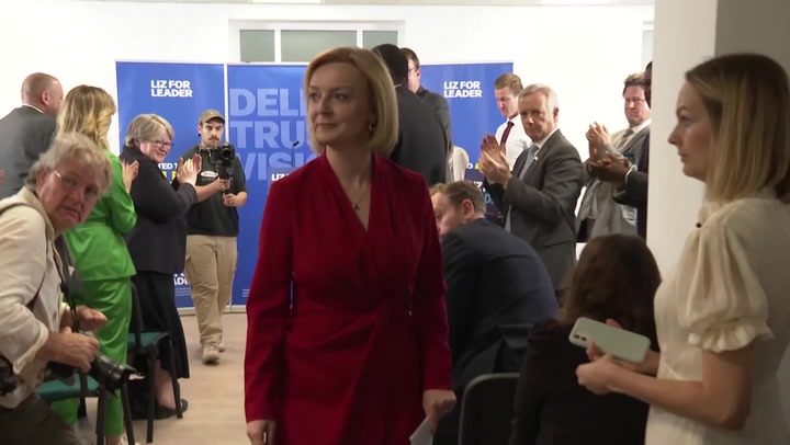 Liz Truss ‘gets lost’ trying to leave room at leadership campaign launch