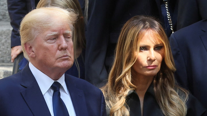Donald Trump arrives at funeral of first wife Ivana in New York City