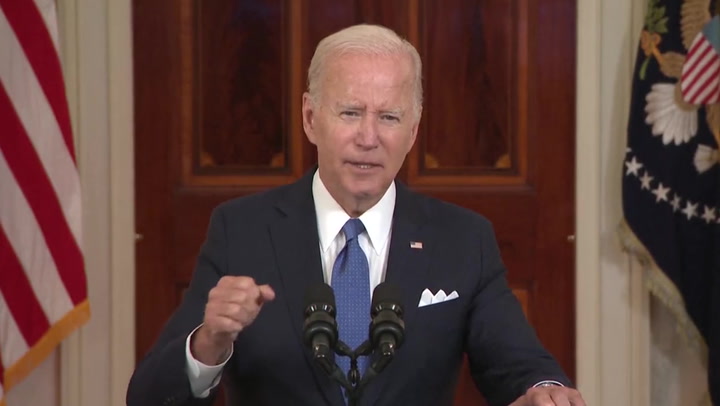 Biden condemns 'extreme ideology' of Supreme Court after Roe v Wade decision