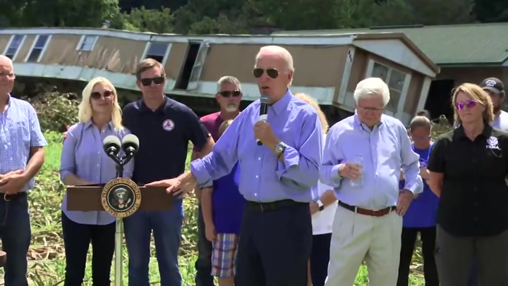 Biden pledges further federal assistance to flood-hit Kentucky as he promises to be back