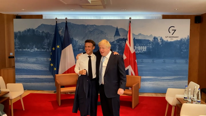 Boris Johnson warns Emmanuel Macron over Russia peace deal at G7 summit