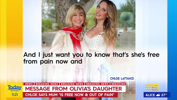 Olivia Newton-John’s daughter leaves voice message for TV host following death