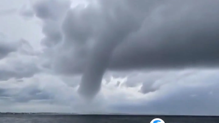 Huge waterspout towers off New Jersey coast