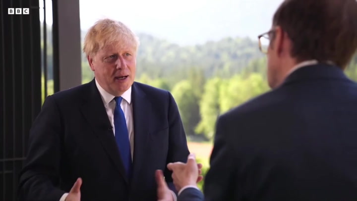 Boris Johnson compares Russia to Nazi Germany at G7 summit