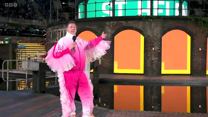 Joe Lycett mocks government at the Commonwealth Games opening ceremony