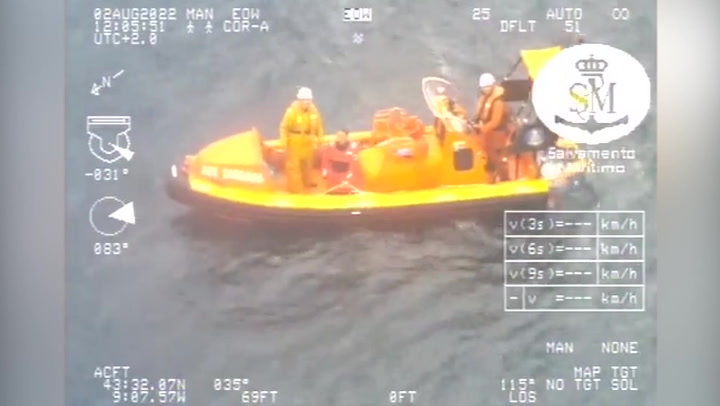 French sailor rescued by Spanish coastguard after 16 hours under capsized boat