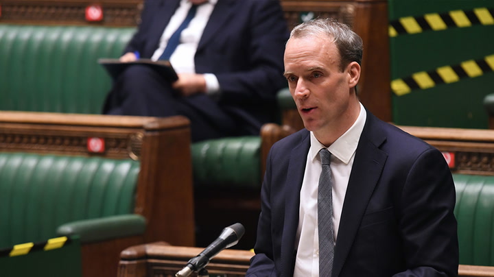 Watch live as Dominic Raab delivers statement on Israel-Palestine conflict