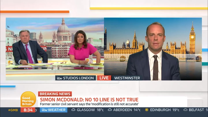 ‘You’re wrong’: Dominic Raab clashes with Susanna Reid over ‘guilty’ Chris Pincher