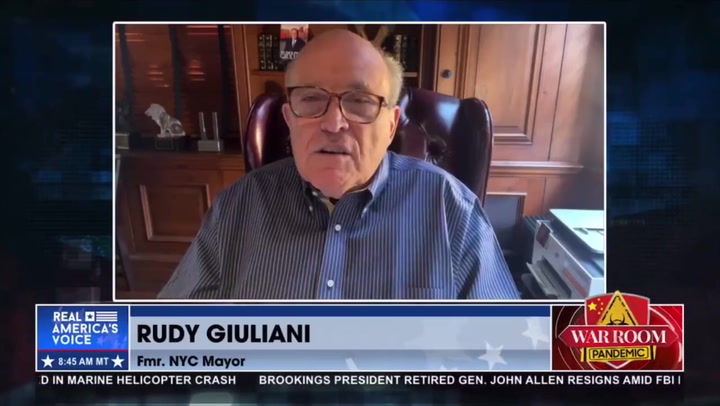 Rudy Giuliani blames Antifa for capitol riots and calls Liz Cheney 'hysterical'