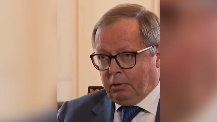 ‘Don’t interrupt me’: Russian ambassador snaps at UK reporter
