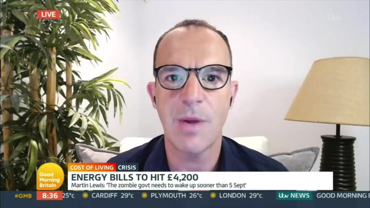 Martin Lewis accuses government of 'sitting there like zombies' amid energy crisis