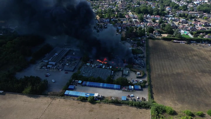 Black smoke billows from raging fire at Dartford industrial estate