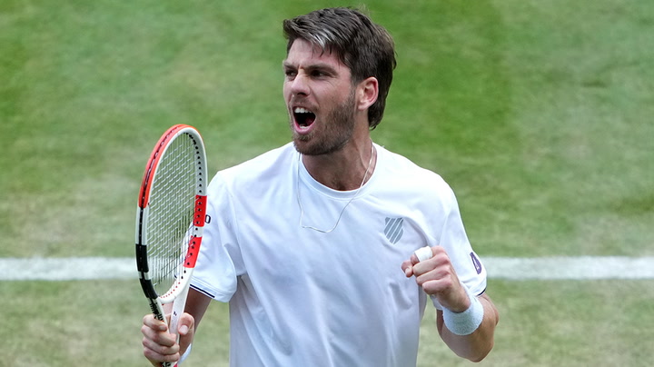 Wimbledon: Cam Norrie last Brit standing as Novak Djokovic also reaches week two