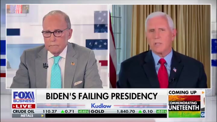 Mike Pence says Biden is the most disconnected president in his lifetime