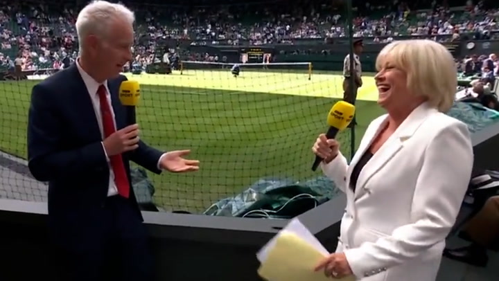 John McEnroe and Sue Barker pay tribute to jailed Boris Becker during Wimbledon coverage