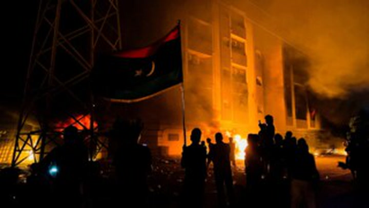 Protesters storm parliament headquarters in Libya