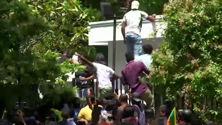 Protesters in Sri Lanka storm prime minister’s office as state of emergency declared