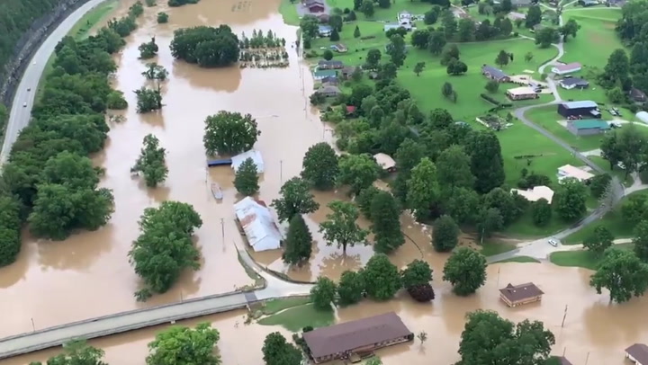 Kentucky governor shares aerial footage revealing extent of fatal flash flooding