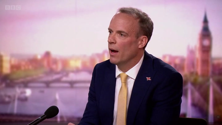 UK has not broken 'formal commitments' with aid cuts, Raab says