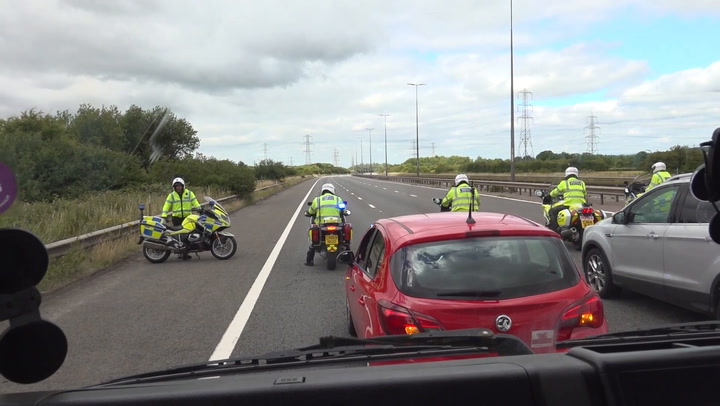 Driver carrying out fuel protest on M4 gets arrested