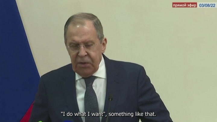 Sergei Lavrov says Pelosi’s visit to Taiwan was deliberate attempt to provoke China