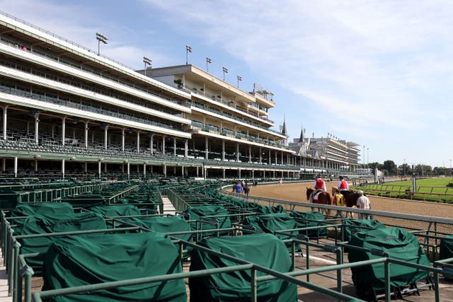 The 146th Kentucky Derby takes place at Churchill Downs with no fans present