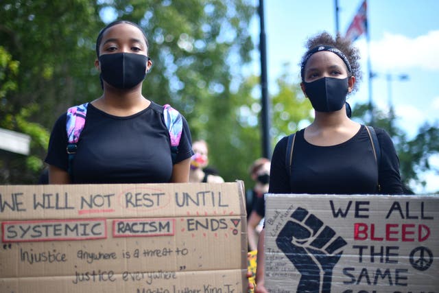A Black Lives Matter protest in London in July