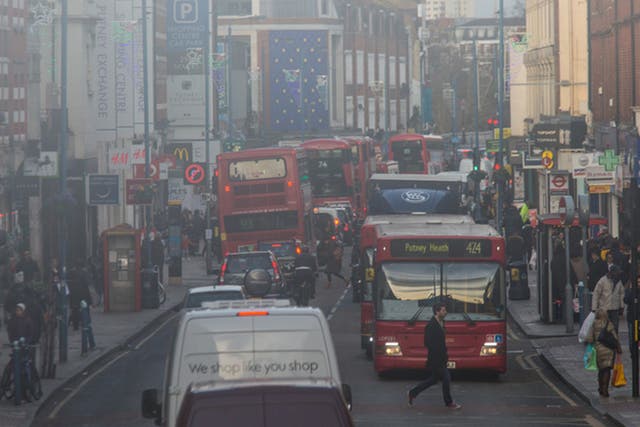 Putney High Street, west London, is a pollution hotspot