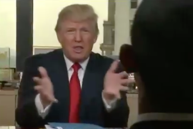 Donald Trump filmed a parody of The Apprentice in which he fired President Obama