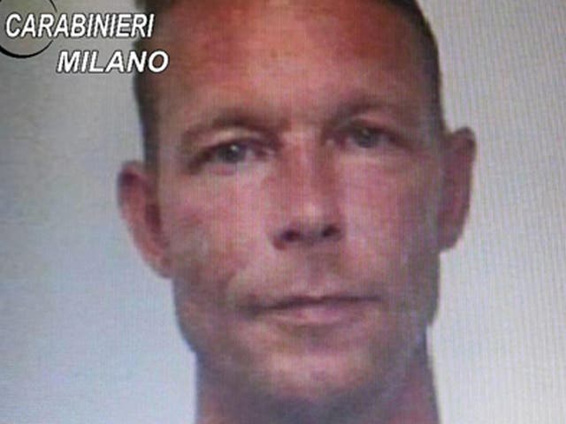 <p>Suspect Christian Bruckner, pictured in 2018 when he was arrested in Italy for drug trafficking</p>