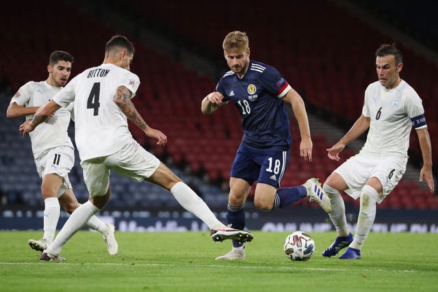 Stuart Armstrong in action for Scotland against Israel