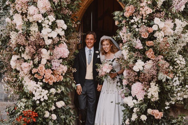 Edoardo Mapelli Mozzi and Princess Beatrice on their wedding day