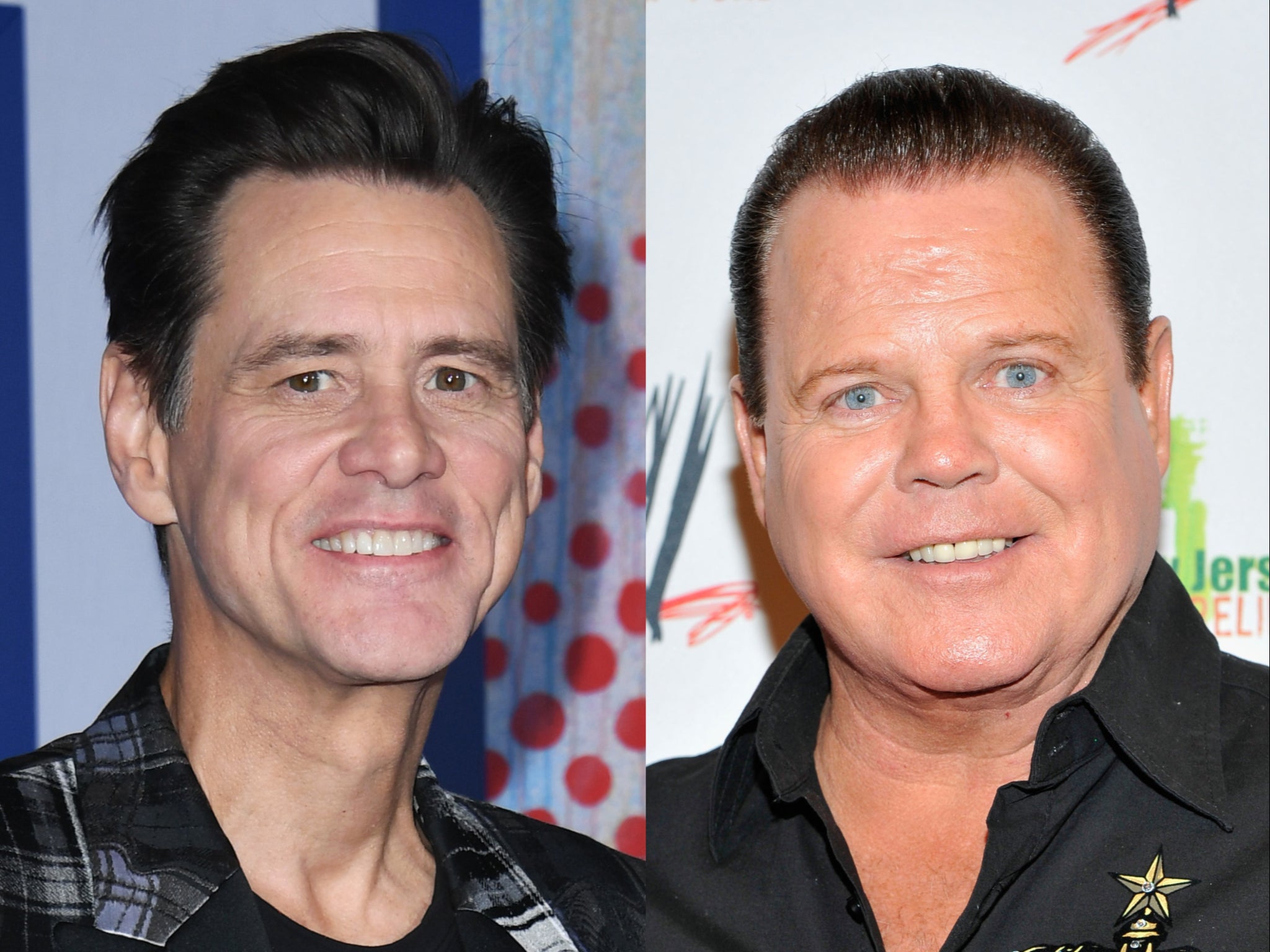 Jim Carrey (left) and Jerry 'The King' Lawler (right)