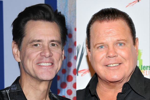 Jim Carrey (left) and Jerry 'The King' Lawler (right)