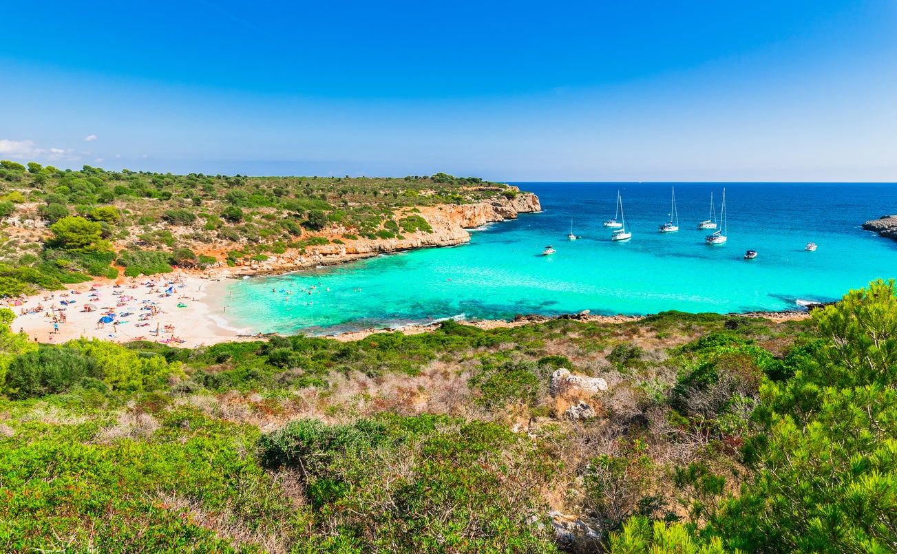 The illegal campers were found at Cala Varques in Mallorca