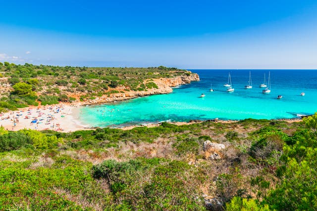 The illegal campers were found at Cala Varques in Mallorca